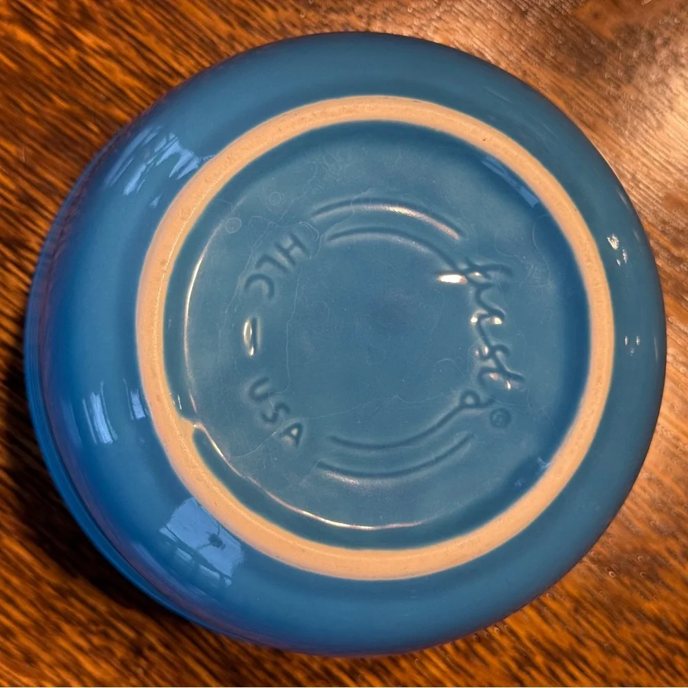 1-Retired, Fiestaware by Homer Laughlin, USA, Gusto Bowl in Peacock Blue. GMC